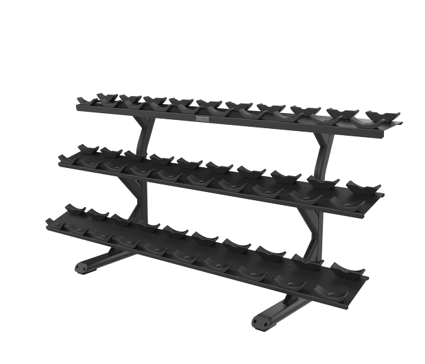 VBR6815 – Precor Dumbbell Rack De 3 Niveles Para 15 Pares